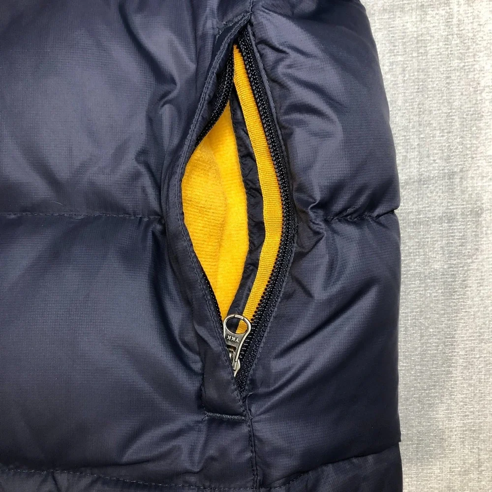 Eddie Bauer Kids Puffer Vest XL 14 Navy Blue Goose Down Filled Jacket Coat Boys